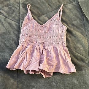 Ruffled top light purple